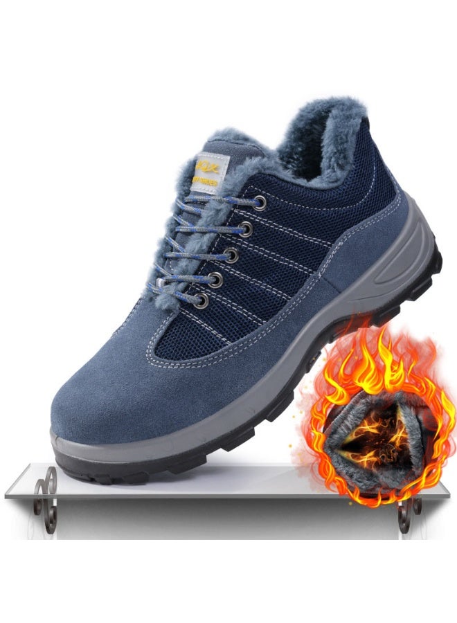 NIBEMINENT Men's safety shoes for Men Winter Thickened Warmer Boots Sneakers Anti-smashing Work Shoes Men Protective - Image 1