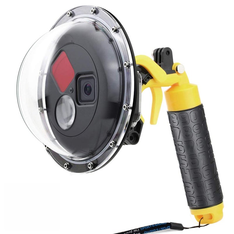 SOONSUN Dome Port for GoPro Hero 8 Black, 147 Feet Underwater Dome Lens Waterproof Housing Case Built-in Red Filter, 10x Close-up Macro Filter and Standard Mode for Underwater Photography - Image 1