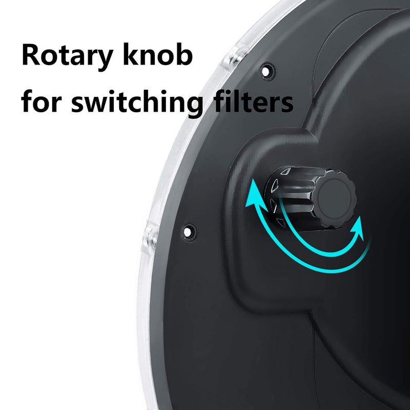 SOONSUN Dome Port for GoPro Hero 8 Black, 147 Feet Underwater Dome Lens Waterproof Housing Case Built-in Red Filter, 10x Close-up Macro Filter and Standard Mode for Underwater Photography - Image 3