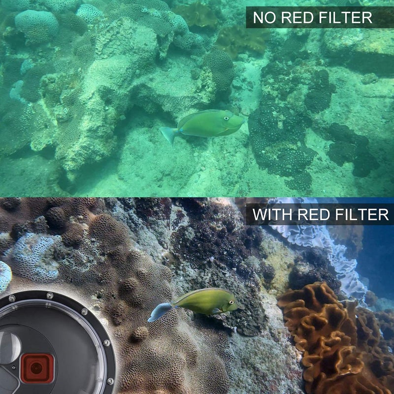 SOONSUN Dome Port for GoPro Hero 8 Black, 147 Feet Underwater Dome Lens Waterproof Housing Case Built-in Red Filter, 10x Close-up Macro Filter and Standard Mode for Underwater Photography - Image 5