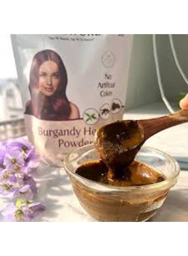 mi nature Burgandy Henna  | Henna Based Hair Color | Henna, Katha & Manjistha Powder | Hair Color | | Natural Burgandy Color No Artificial Preservatives| 100gram(4Oz) - Image 3