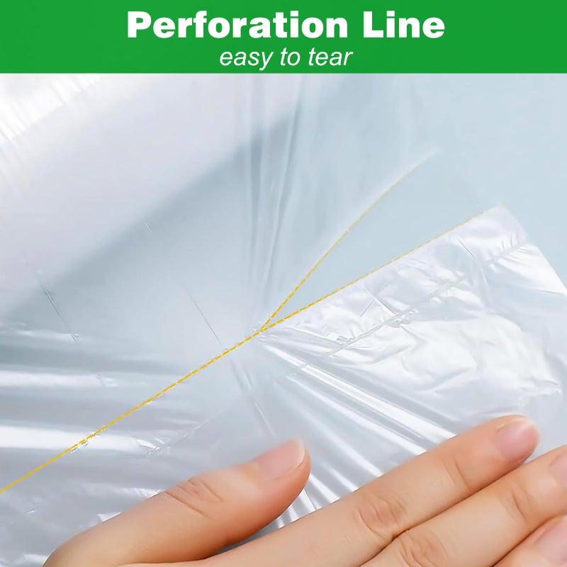 Tapsin 10" x 14" Produce Bags Roll, Fresh-Keeping Plastic Bag for Food, Fruit, Vegetable, Bread, Kitchen, freezer, Supermarket, 1 Roll 400 Plastic Produce Bags - Image 5