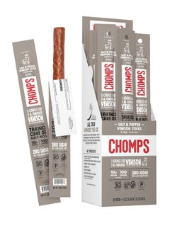 CHOMPS Free Range Venison Snack Sticks Cracked Pepper & Sea Salt 24 Stick(S)  - Image 1