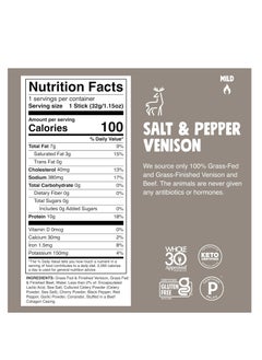 CHOMPS Free Range Venison Snack Sticks Cracked Pepper & Sea Salt 24 Stick(S)  - Image 2