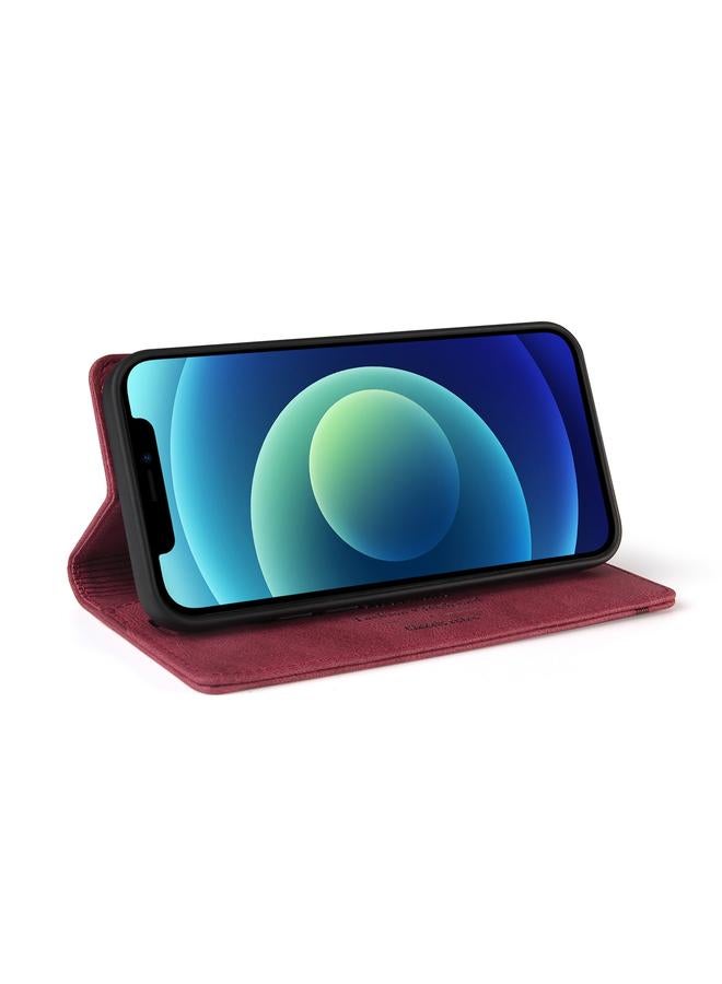 اس-توب جراب لهاتف iPhone 12 mini مصنوع من الجلد المقاوم للسرقة مع حامل وفتحات للبطاقات ومحفظة - Image 5