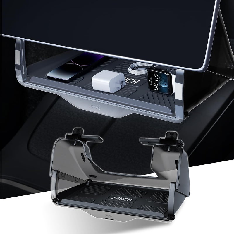 Zanch Tesla Model Y Juniper Under Screen Storage Hidden Design Smarter Install Center Console Organizer Tray Designed for Model Y 20202026 New Model Y Juniper Accessories 20252026