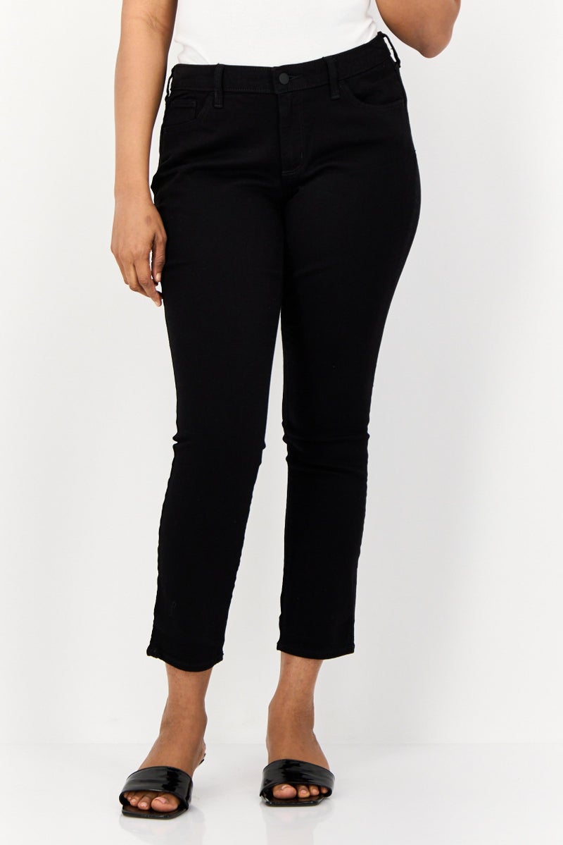 Universal Thread جينز دنيم ضيق للنساء، أسود - Image 1