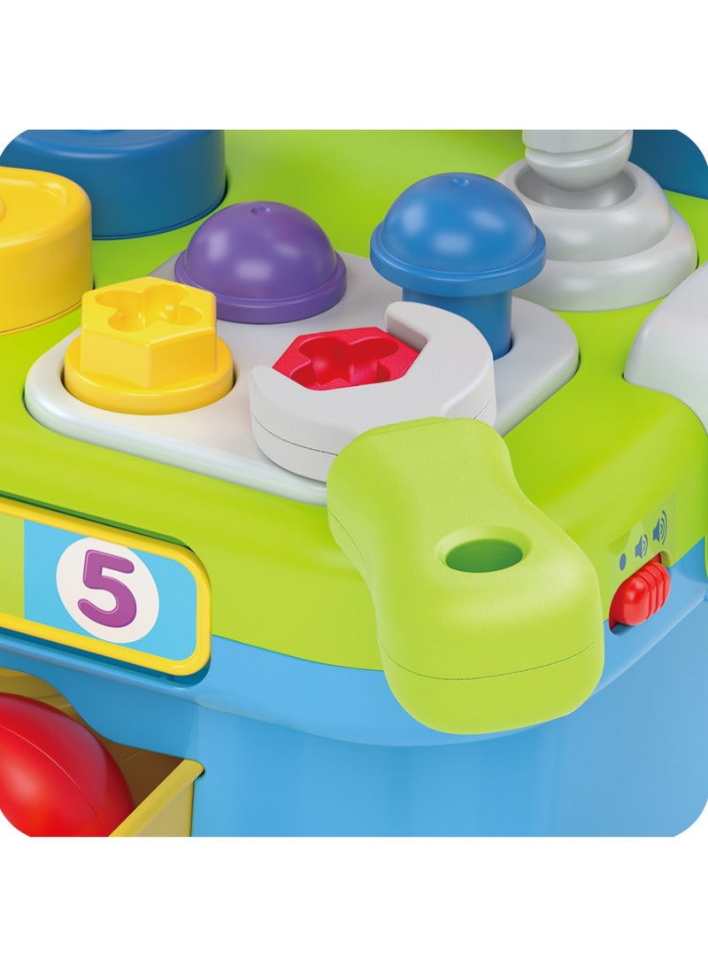 هولا Hola 9-in-1 Multifunctional Workbench for Toddlers 12+ Months | Kids Electronic Tool Bench with Electric Drill, Lights & Sounds | STEM Pretend Play Toy - Image 4