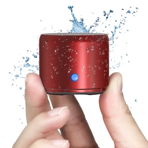EWA حافظة سفر EWA محملة، مكبر صوت بلوتوث محمول A106 Pro مع مشعاع باس مخصص، تصميم موجز، مقاوم للماء IP67، مكبر صوت مصغر مثالي للاستحمام، الغرفة، الدراجة، السيارة (أحمر) - Image 1