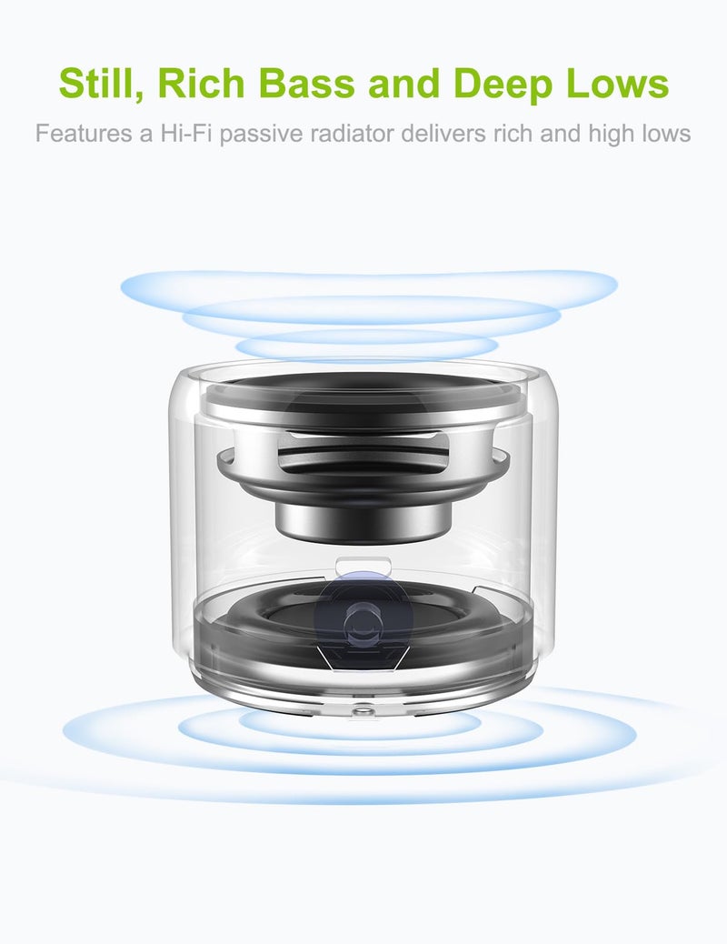 EWA حافظة سفر EWA محملة، مكبر صوت بلوتوث محمول A106 Pro مع مشعاع باس مخصص، تصميم موجز، مقاوم للماء IP67، مكبر صوت مصغر مثالي للاستحمام، الغرفة، الدراجة، السيارة (أحمر) - Image 2