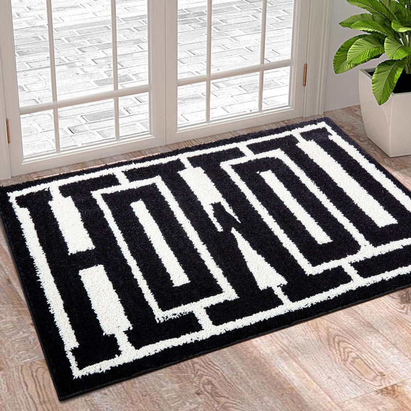 RoomTalks Washable Howdy Rug Indoor Doormat, Cowboy Country Rustic Southwestern Bathroom Rugs Non Slip Bath Mat, Wild West Rodeo Texas Throw Rugs 2x3 Small Area Rug for for Bedroom Bathroom Kitchen - Image 1