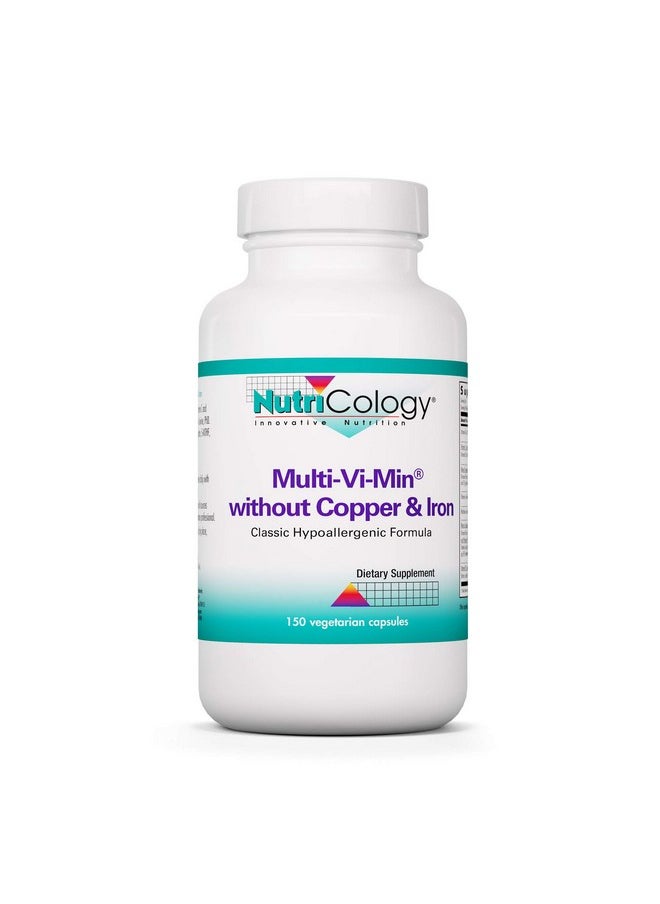 Nutricology - Multi Vi Min Without Copper And Iron Hypoallergenic 150 Vegetarian Capsules - Image 1