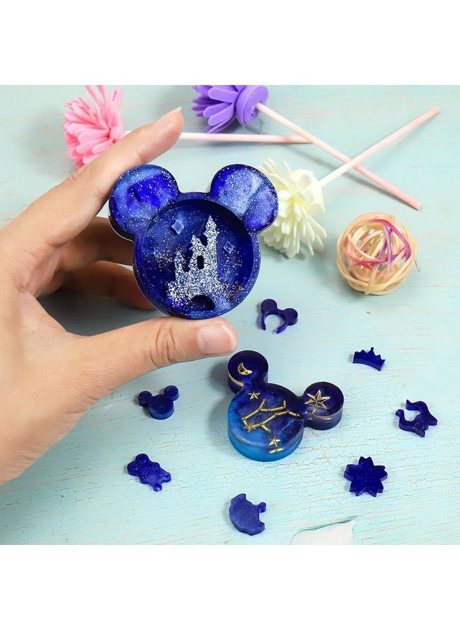 PalkSky 2 Pcs Resin Molds For Cute Mouse Head Silicone Castle Bow Shaped Epoxy Casting Mold Christmas Resin Molds For Diy Keychain Hanging Pendant Jewelry Decorations  - Image 3