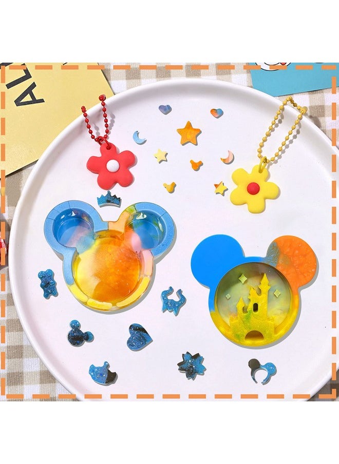 PalkSky 2 Pcs Resin Molds For Cute Mouse Head Silicone Castle Bow Shaped Epoxy Casting Mold Christmas Resin Molds For Diy Keychain Hanging Pendant Jewelry Decorations  - Image 4