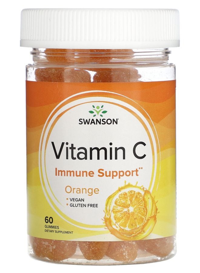 SWANSON Vitamin C Orange 60 Gummies