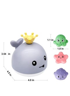 Rightsure Baby bath toys, kids water toys, octopus with lights, bath toys, pool water spray toys with numerous decorative accessories, suitable for toddler babies boys girls, automatic water spray baby toys  - Image 2