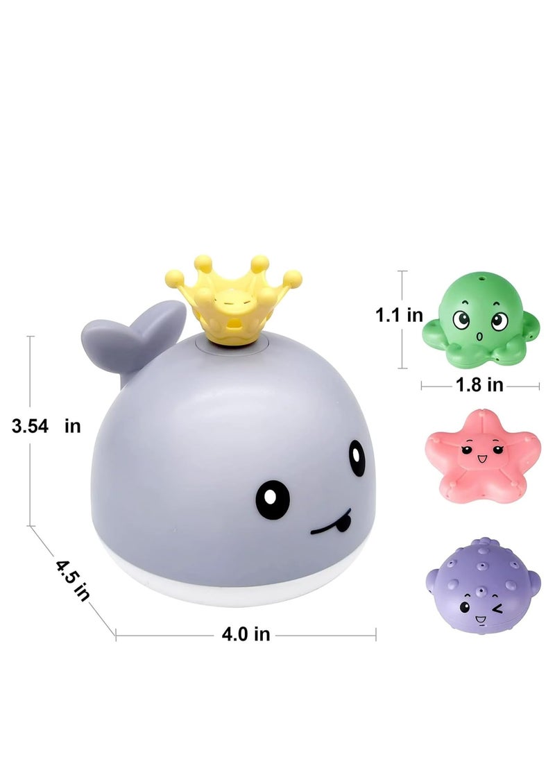 رايتشر ألعاب حمام الأطفال، ألعاب مائية للأطفال، أخطبوط مع ضوء، ألعاب حمام، ألعاب رش حمام السباحة مع العديد من الملحقات الزخرفية، مناسبة للأطفال الصغار الأولاد والبنات، ألعاب أطفال رش أوتوماتيكية - Image 2