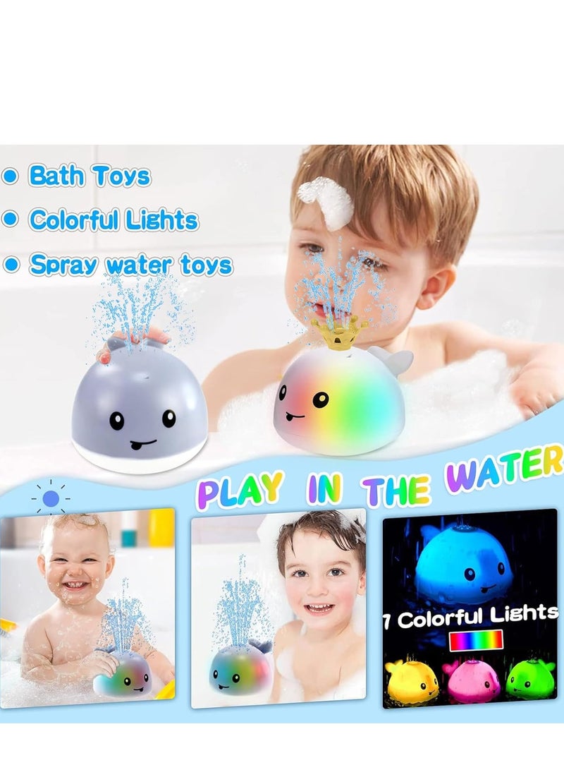 رايتشر ألعاب حمام الأطفال، ألعاب مائية للأطفال، أخطبوط مع ضوء، ألعاب حمام، ألعاب رش حمام السباحة مع العديد من الملحقات الزخرفية، مناسبة للأطفال الصغار الأولاد والبنات، ألعاب أطفال رش أوتوماتيكية - Image 4