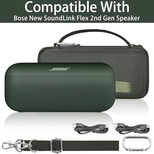 co2CREA Hard Travel Case Replacement for Bose New SoundLink Flex 2nd Gen/Bose SoundLink Flex Bluetooth Portable Speaker (Cypress Green Case) - Image 3