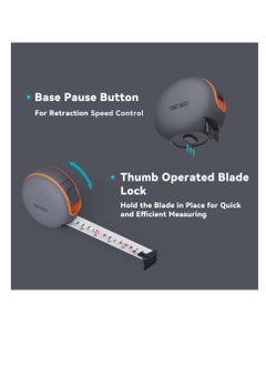 Excefore Measuring Tape Measure, Tape Measure Metric Imperial with Retractable Blade and Lock Button, Apply to Construction, Contractor, Carpenter, Architect, Woodworking  - Image 4