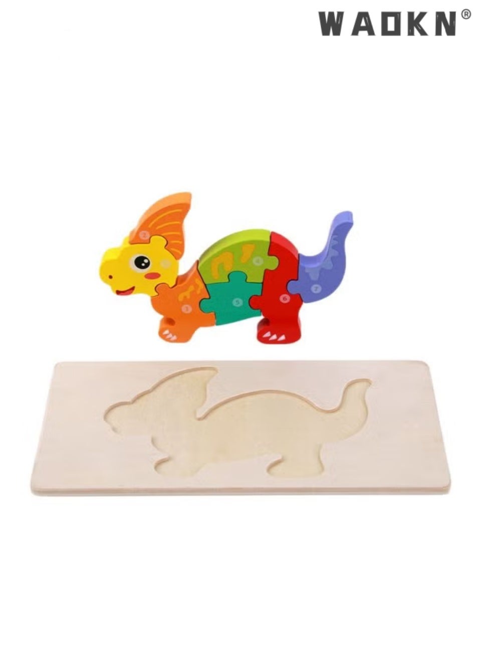 Kids wooden enlightenment early education 3D dimensional puzzle knowing dinosaur series exercise children color differentiation and hand eye coordination,Kids Early Childhood Cognitive Children Learning Educational Christmas Birthday Gift for Girls Boys 3D Jigsaw Puzzle