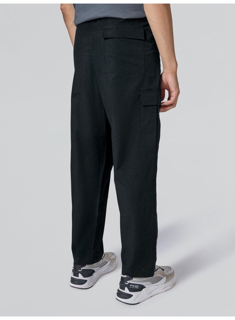 اكس واي اكس اكس بنطال كارغو XYXX روف ريبستوب كارجو | بنطال كارغو سادة مريح للرجال بخمسة جيوب - Image 3