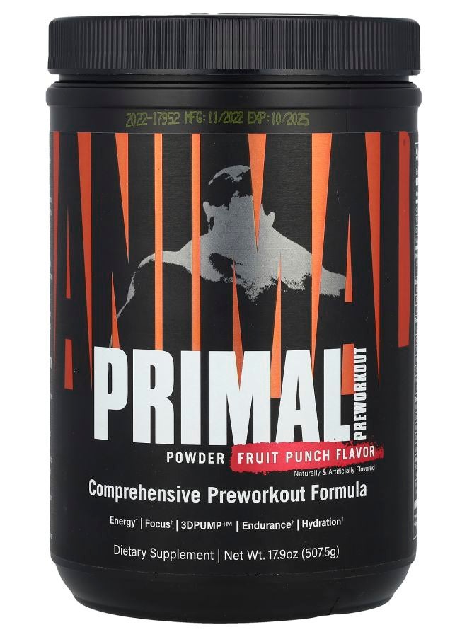ANIMAL Primal Preworkout Powder Fruit Punch 17.9 oz (507.5 g)