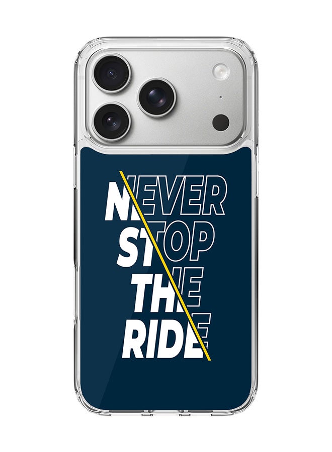 Stylizedd Classic Clear MagSafe Case for iPhone 17 Pro , Hybrid Soft Case Flexible Edges Anti Drop TPU PC Gel Thin Transparent Cover [ Designed for iPhone 17 Pro ] - Never stop the ride