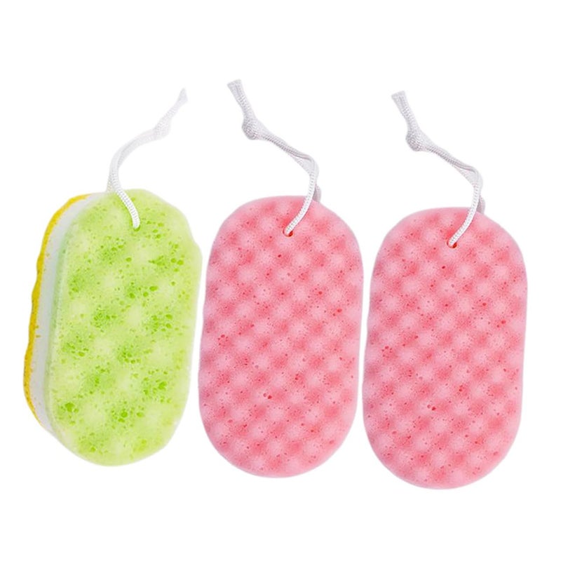 Soft Mesh Loofah 3 Pack Body Scrubber Exfoliating Bath Sponge for Sensitive Skin - Image 2