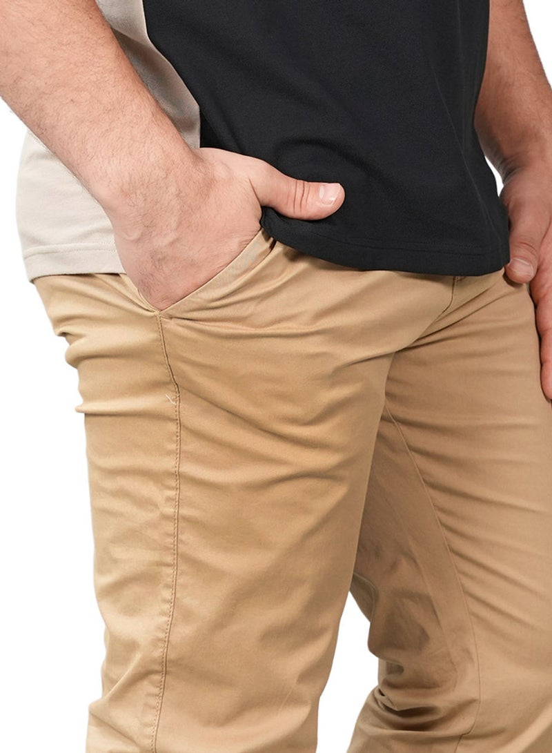 GIORDANO Men's Slim Taper Stretch Twill Pants - Image 3