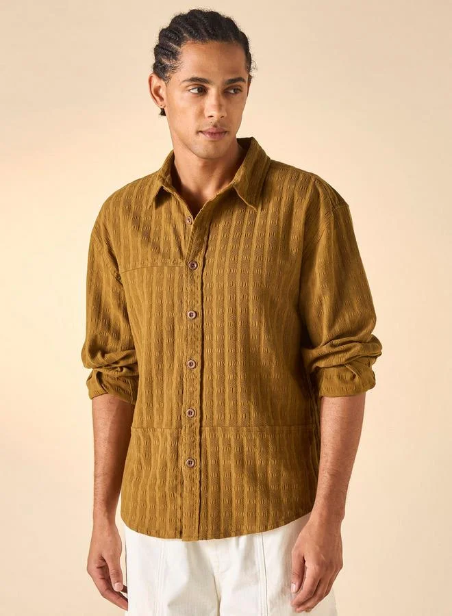 Lee Cooper Relaxed Fit Shirt with Long Sleeves