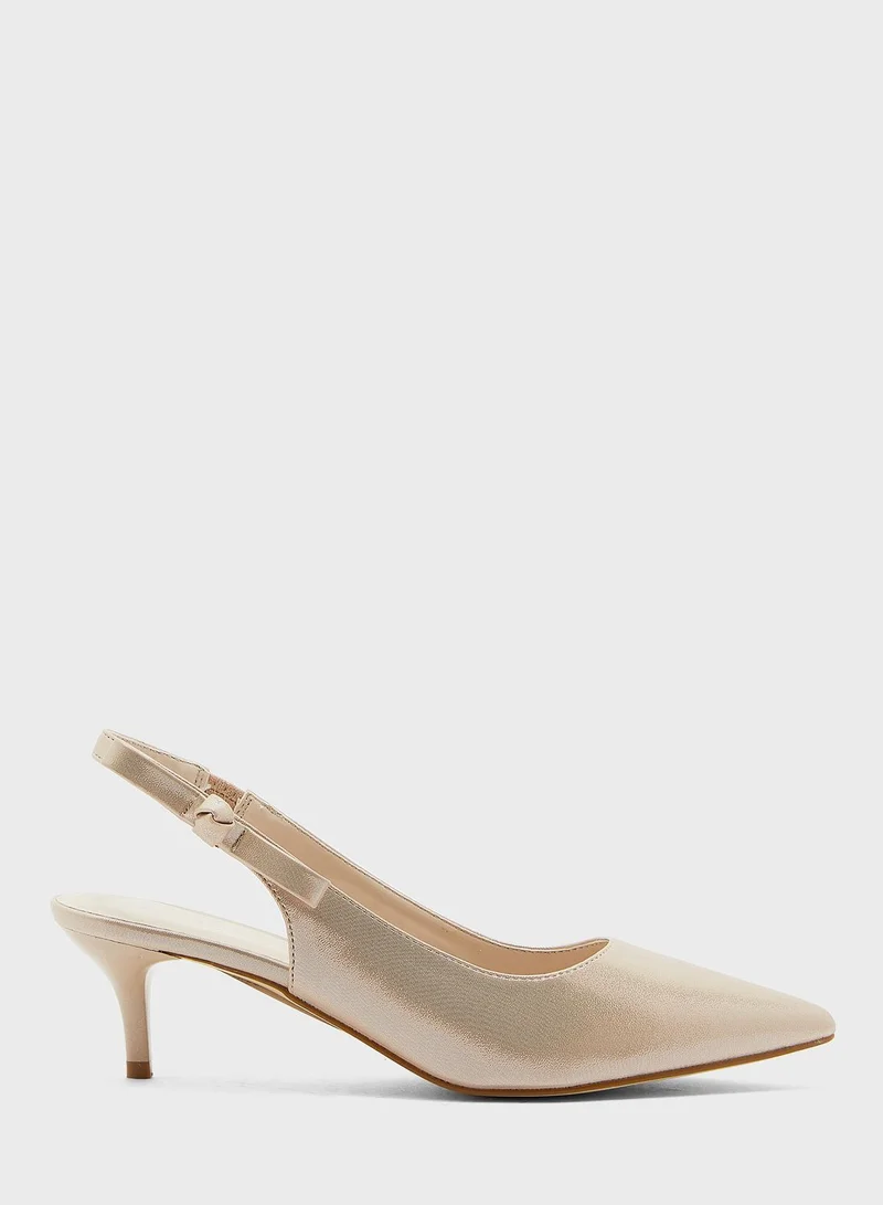Vincci Ankle Strap Low Heel Pump