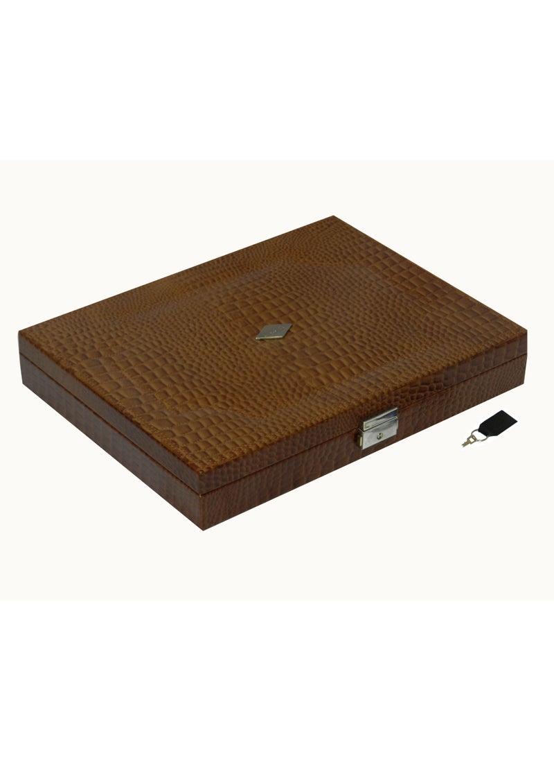 LAVERI LEATHER - Laveri Genuine Leather Earring Box Organizer Storage Earrings Stud Tray Showcase Storage Case - Image 1