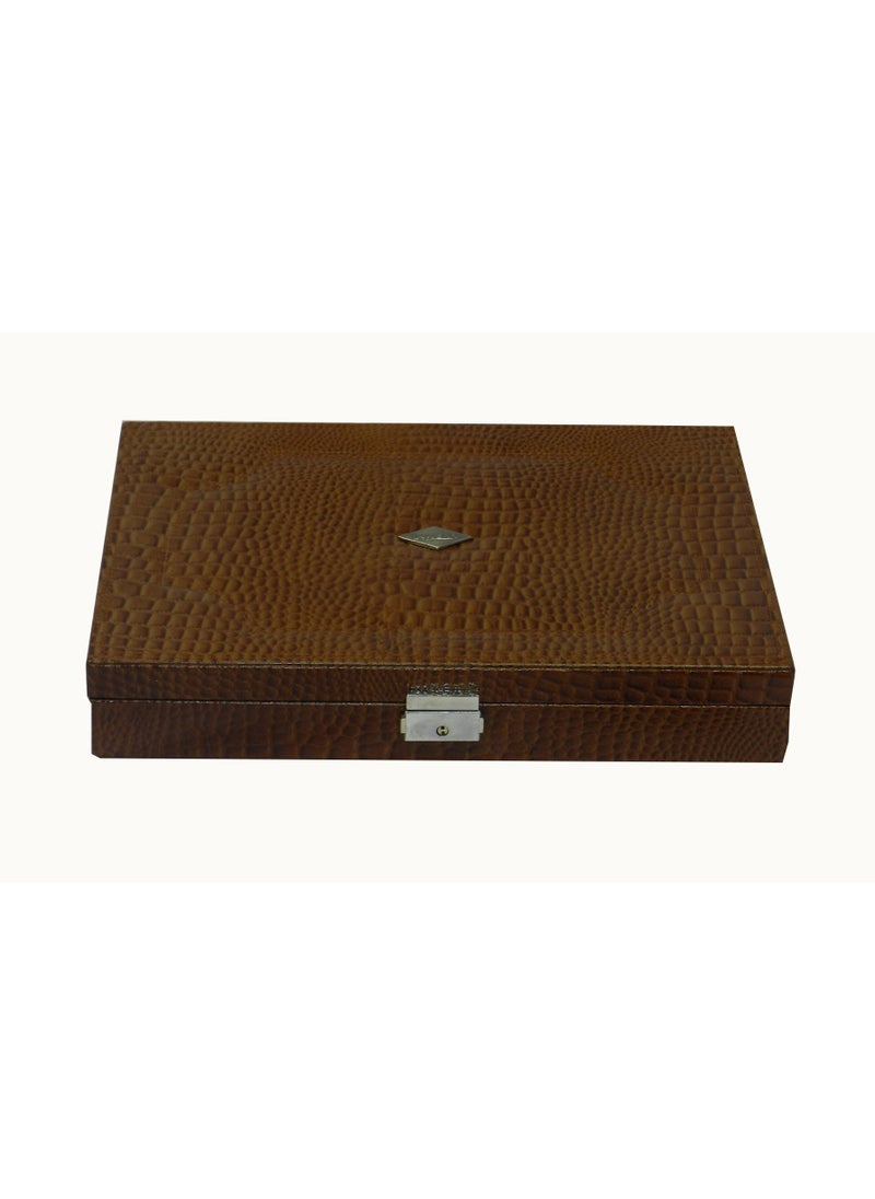 LAVERI LEATHER - Laveri Genuine Leather Earring Box Organizer Storage Earrings Stud Tray Showcase Storage Case - Image 1
