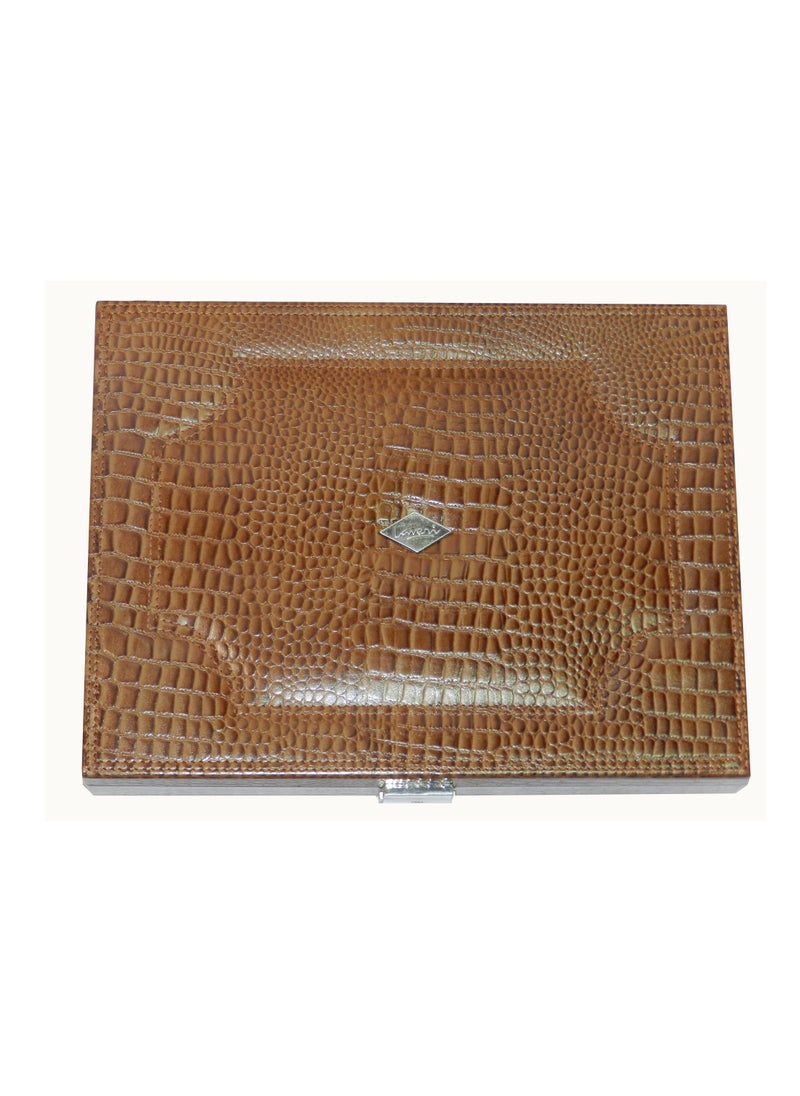 LAVERI LEATHER - Laveri Genuine Leather Earring Box Organizer Storage Earrings Stud Tray Showcase Storage Case - Image 1
