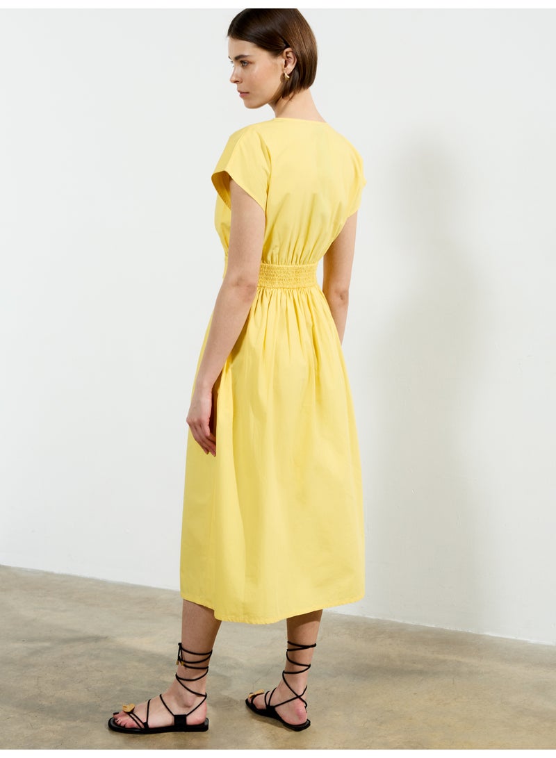 French Connection Barletta Poplin Tie Midi Dress  - Image 3