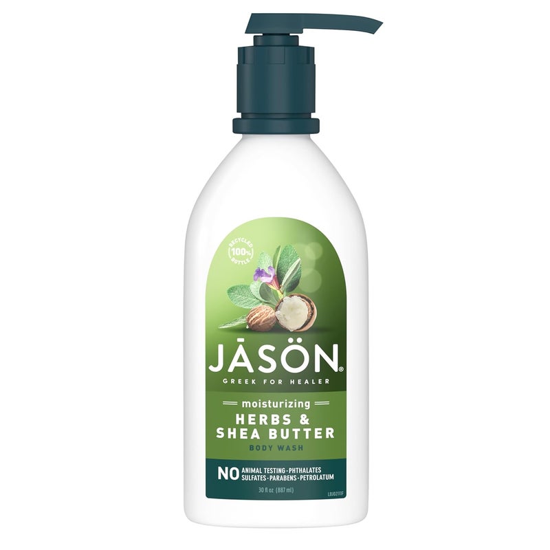 JASON Herbs and Shea Butter Moisturizing Body Wash For a Gentle Feeling Clean 30 Fluid Ounces