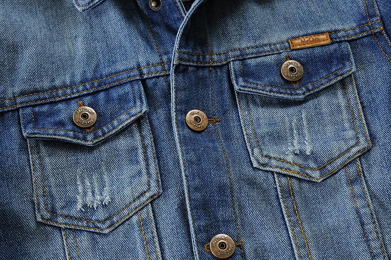 Mallimoda Kids Boys Girls Hooded Denim Jacket Zipper Coat Outerwear Style 9 Denim 11-12 Years - Image 4