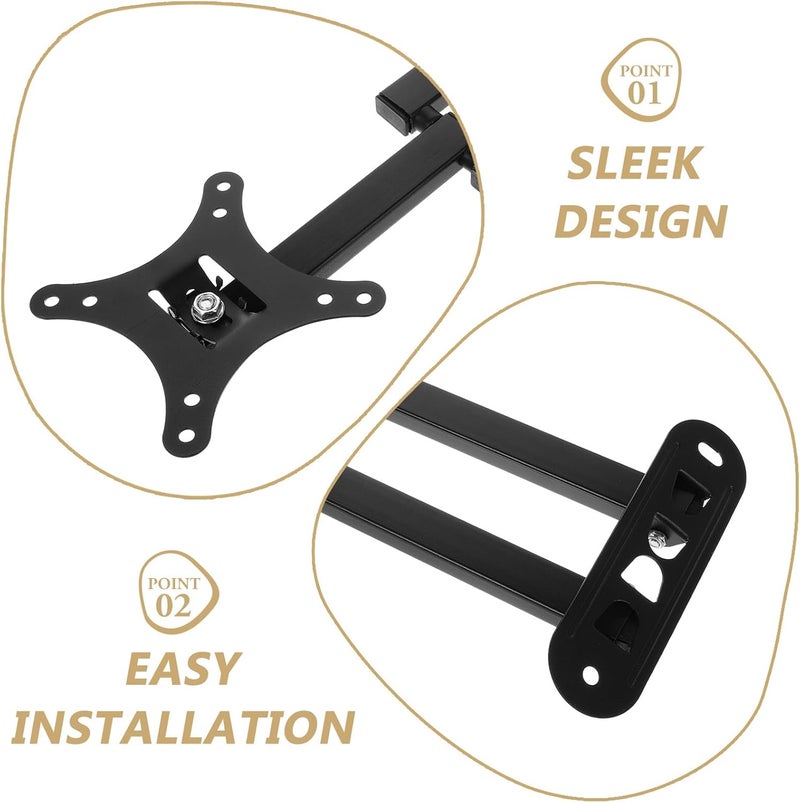 Kisangel Articulating Monitor Wall Mount Bracket for 14-24 Inch LCD Screens, Swivel and Tilt Extension Arm Mount for Computer and Tv Displays, Universal Wall-Mounted Display Holder for Home - Image 4
