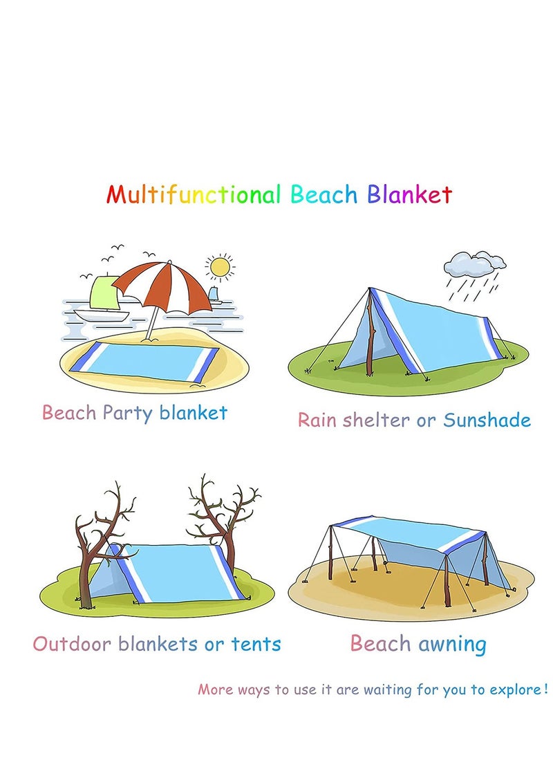 Generic Beach Blanket Waterproof Sandproof Beach Blankets Oversized  Lightweight Durable Beach Mat for Beach Travel Camping Hiking  - Image 5