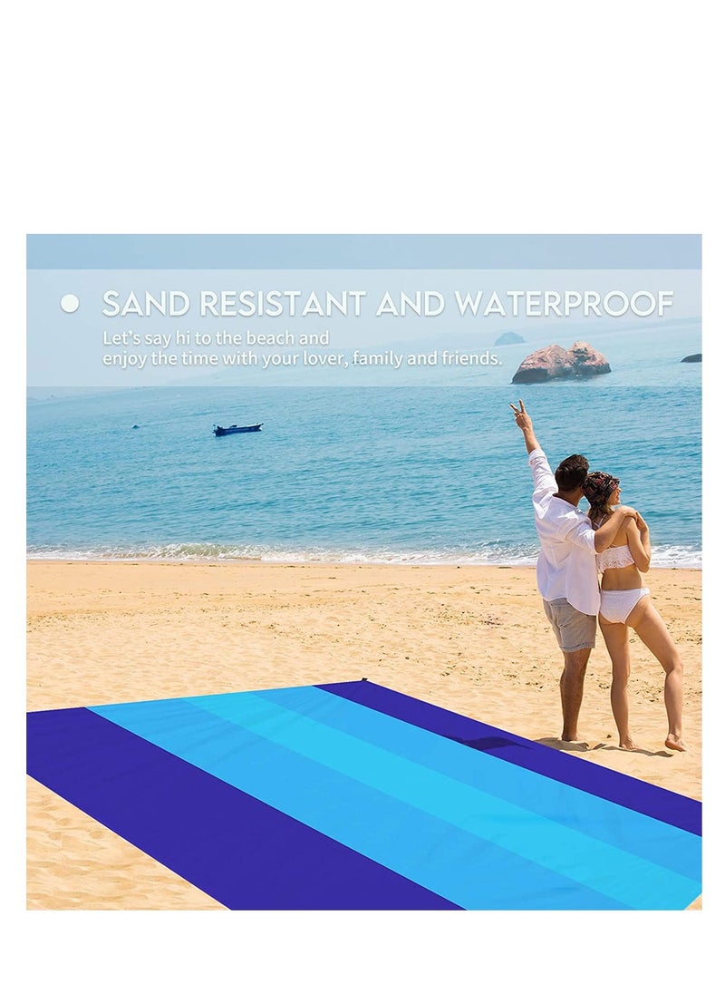 Generic Beach Blanket Waterproof Sandproof Beach Blankets Oversized  Lightweight Durable Beach Mat for Beach Travel Camping Hiking  - Image 2