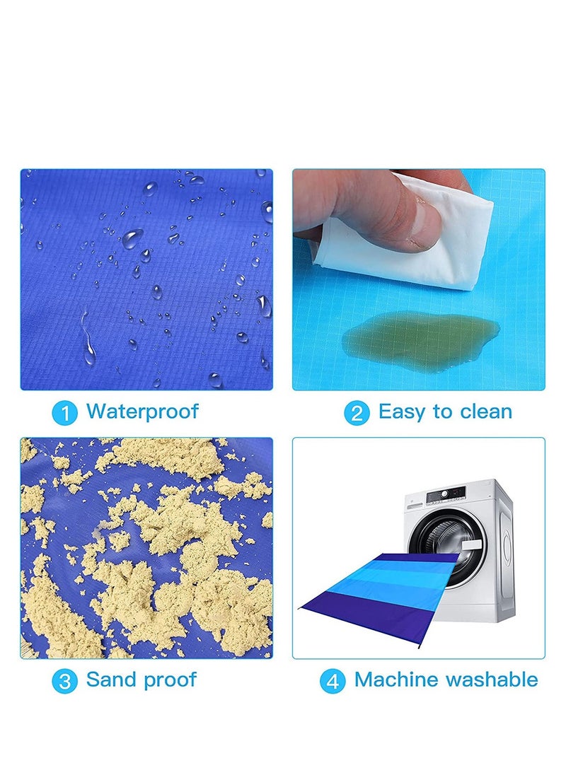 Generic Beach Blanket Waterproof Sandproof Beach Blankets Oversized  Lightweight Durable Beach Mat for Beach Travel Camping Hiking  - Image 3