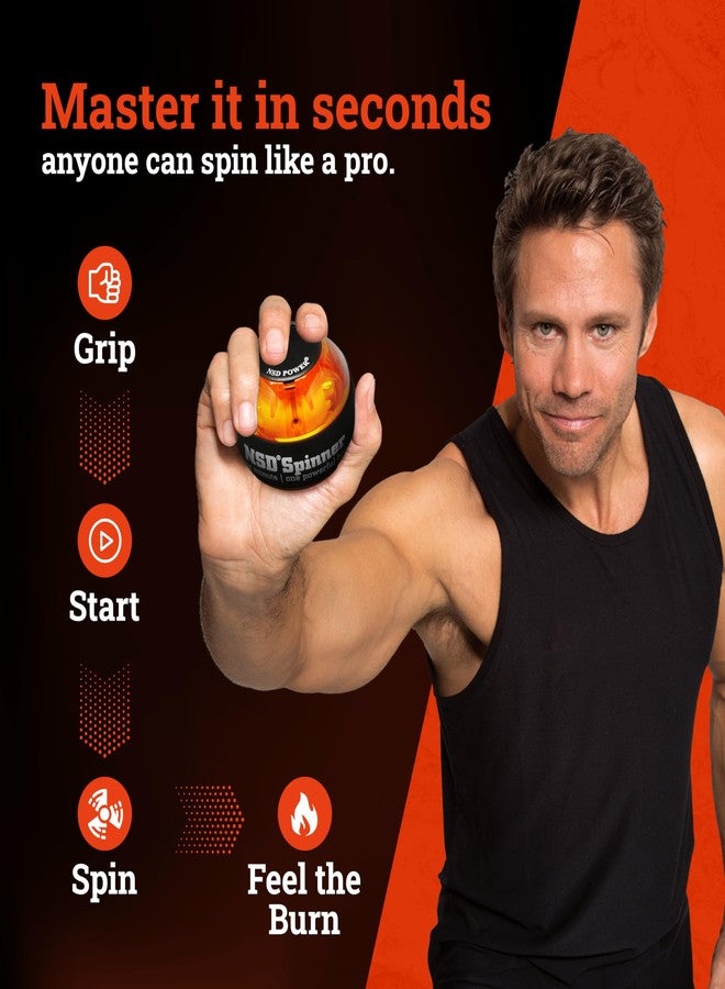 NSD Essential Crystal Spinner Gyro Ball | Grip Strengthener for Forearms, Wrist & Hands | String Start Design, Up to 15,000 RPM | Portable Wrist Trainer & Workout Equipment | Ideal for Desk Workers, Athletes & Musicians - Image 3