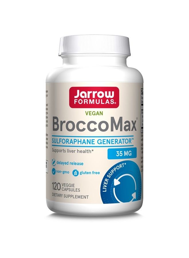 jarrow formulas BroccoMax 35 mg - Broccoli Seed Extract - 120 Delayed Release Veggie Capsules - 60 Servings - Supports Healthy Cell Replication & Liver Health - Dietary Supplement - Gluten Free - Image 1