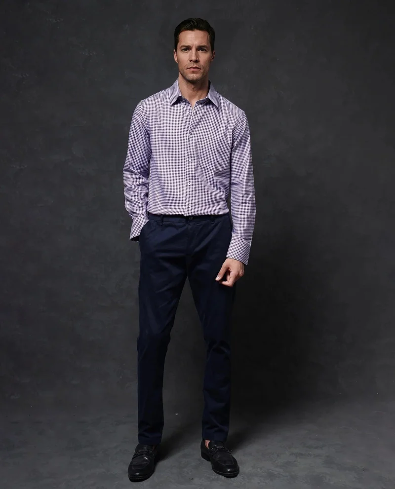 Rare Rabbit Men's Business Houndstooth Shirt