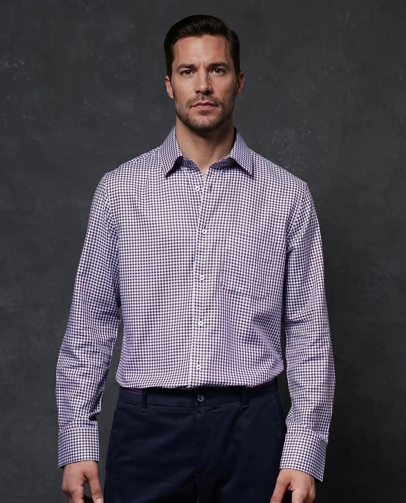 Rare Rabbit Men's Business Houndstooth Shirt