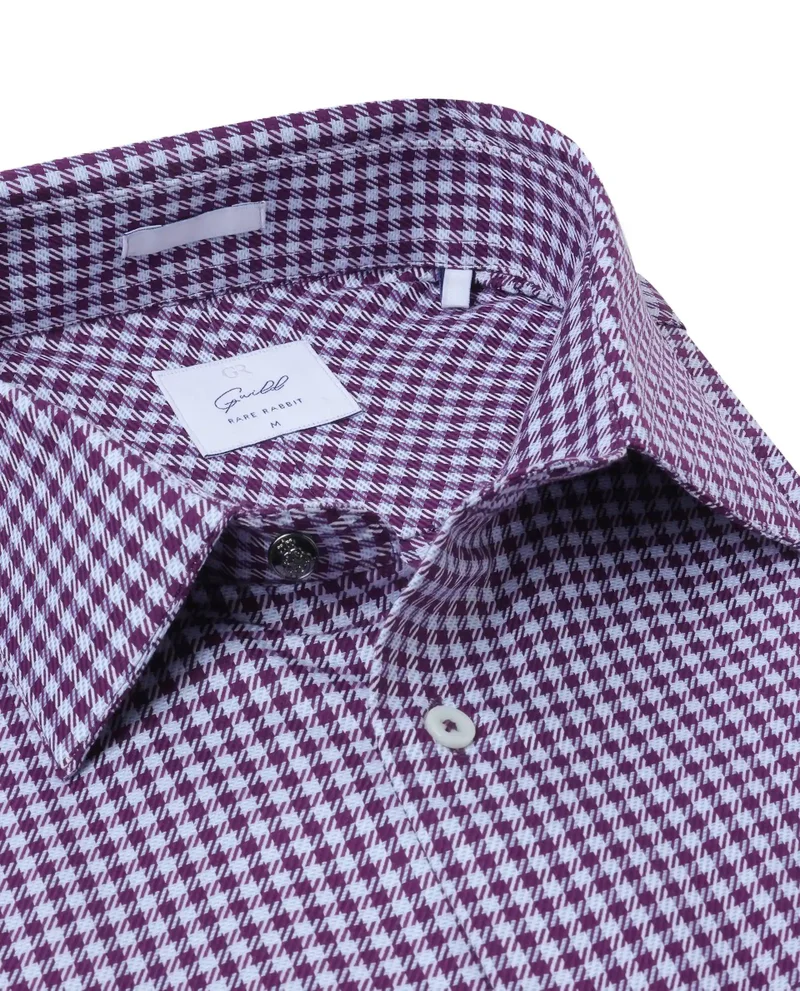 Rare Rabbit Men's Business Houndstooth Shirt