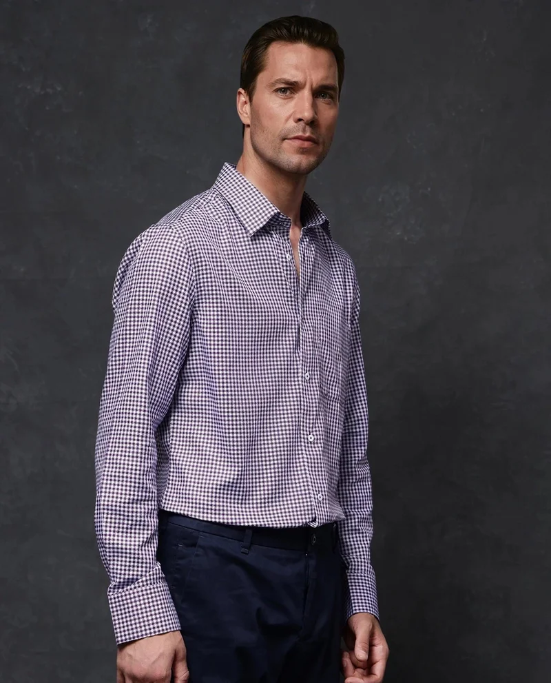 Rare Rabbit Men's Business Houndstooth Shirt