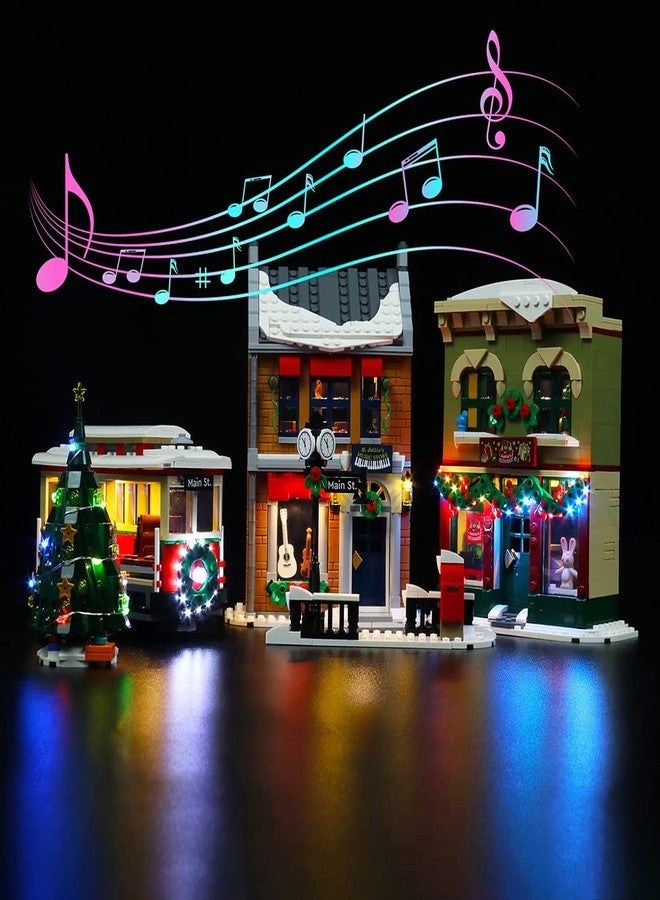 VONADO LED Light Kit Compatible with Lego Holiday Main Street 10308, DIY Lighting for Lego Christmas Building Toy Set - Music Version - Image 1