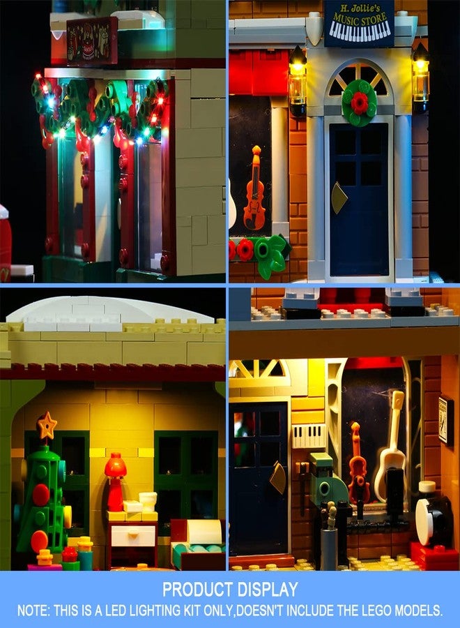 VONADO LED Light Kit Compatible with Lego Holiday Main Street 10308, DIY Lighting for Lego Christmas Building Toy Set - Music Version - Image 3